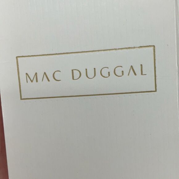 NWT Mac Duggal Copper Sequin Beaded Plaid Halter Neck Lined Cocktail Dress Size - Picture 10 of 16